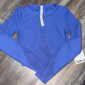 lululemon athletica Vibrant Blue Crop Top